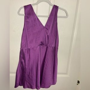 Y2K Vintage Purple Silk Tank